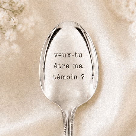cadeau mariage cuillère argentée veux-tu être ma témoin